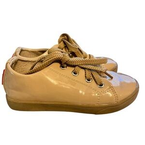 MARC DEFANG Kids Beige Patent Leather Shoes Size 10